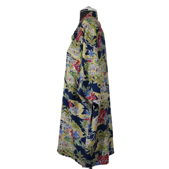 Vintage Via Veneto men's floral button front Hawaiian‎ short sleeve shirt - Picture 2 of 15